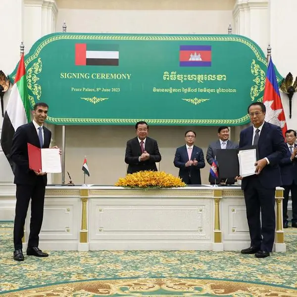 Prime Minister of Cambodia Hun Sen witnesses signing of UAE-Cambodia Comprehensive Economic Partnership Agreement