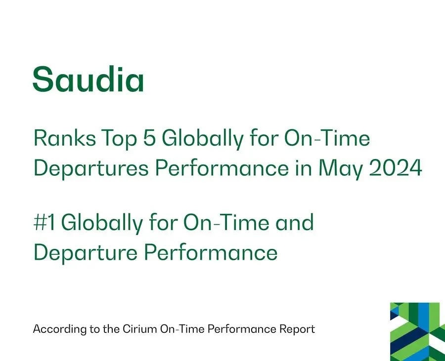 Saudia Ranks Top 5 Globally