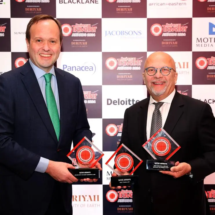 Qatar Airways takes home the ‘Best regional airline serving in the Middle East’, ‘Airline with the best business class’ and ‘Best travel app’ accolades