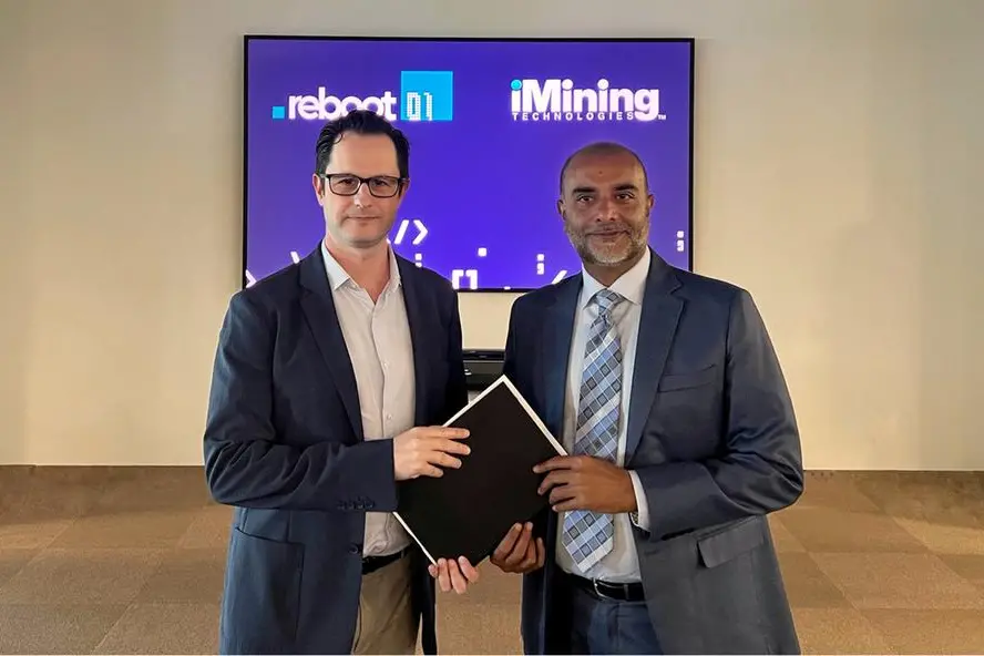 Khurram Shroff, the Chairman and the CEO of iMining Technologies, and Yanal Jallad, Managing Director of Reboot01. Image Courtesy: iMining Technologies