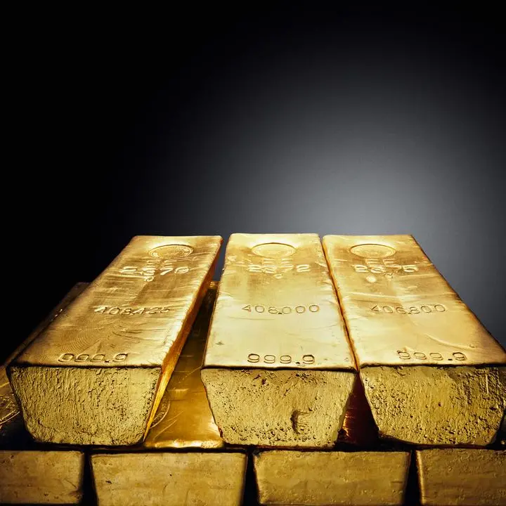 Gold slips from record levels as dollar holds ground