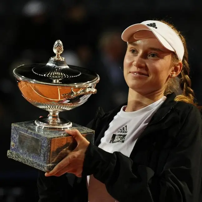 Rybakina wins Rome title after ailing Kalinina retires