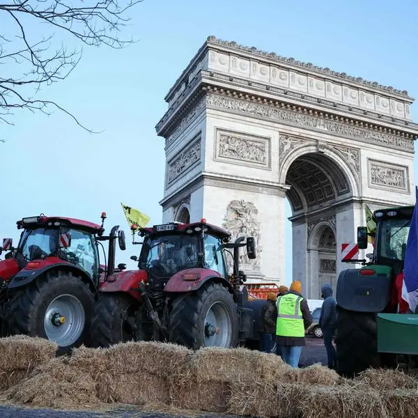 Dozens arrested at farmers' protest on Champs-Elysees in Paris