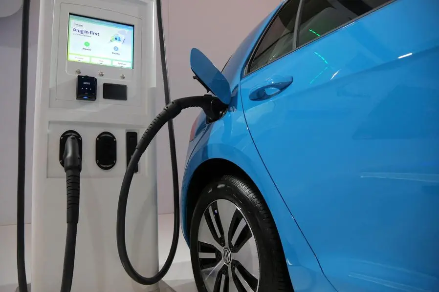 FILE PHOTO: An electric vehicle charging station is seen at the Volkswagen display during the media day at the Canadian International AutoShow in Toronto, Ontario, Canada, February 14, 2019. REUTERS/Chris Helgren/File Photo. Image used for illustrative purpose. , Reuters