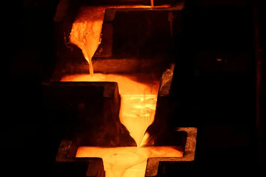 <p>Photo used for illustrative purpose only. Refined gold is poured into moulds to be made into gold bars at South Africa&#39;s Gold Fields South Deep mine in Westonaria</p>\\n , Reuters