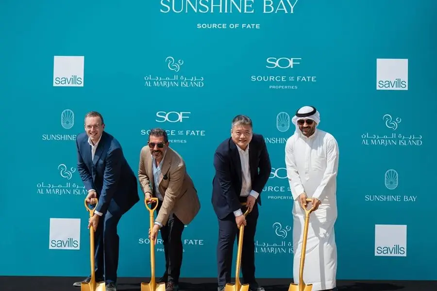 <p>(Left to right): Andrew Cummings, Head of Residential at Savills Middle East; Khaled Assaf, Commercial Director at Marjan; Source of Fate Properties&rsquo; General Manager, Dr Majid Jack Hsiung; &nbsp;Mohamed Mahmoud from the Escrow Division at Ras Al Khaimah Municipality</p>\\n