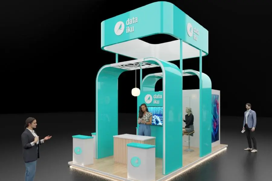 Rending of Dataiku GITEX 2023 booth. Image courtesy: Dataiku