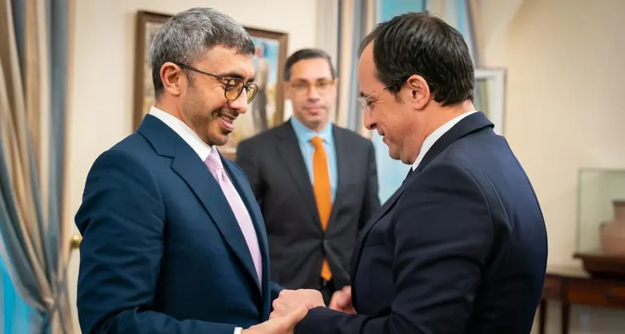 Cypriot President receives Abdullah bin Zayed
