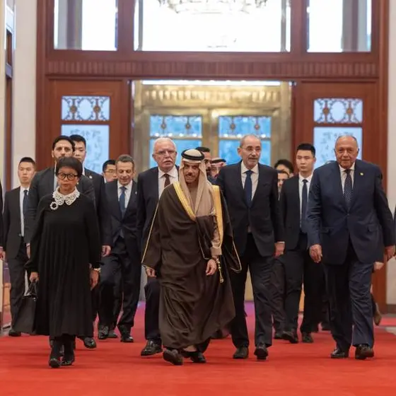 Ministerial Committee mandated by the Joint Arab-Islamic Extraordinary Summit holds meeting with Vice-President of China