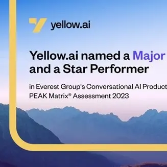 Yellow.ai positioned as a major contender and a star performer in Everest Group’s Conversational AI Products PEAK Matrix Assessment 2023