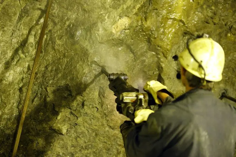 Image used for illustrative purposes ,A miner drills for copper ore in the copper mine in the Serbian town of Bor, some 238 km (148 miles) south-east from Belgrade. Picture taken June 8, 2013. REUTERS/Marko Djurica . Image used for illustrative purpose. , Reuters Images