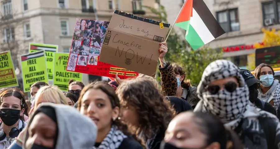 Pro-Palestinian protest turns violent at US Democratic HQ