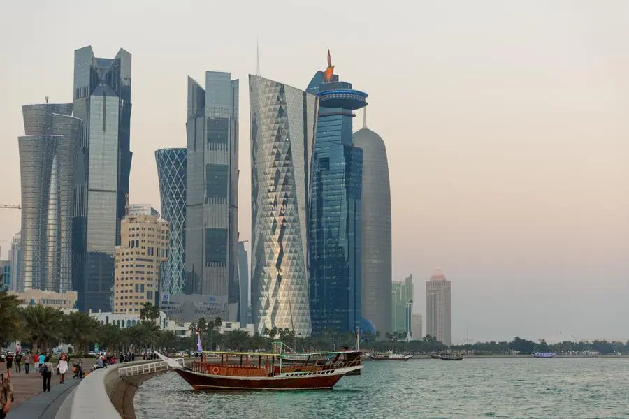 DOHA, QATAR - JANUARY 24: Views of the skyscraper skyline in Doha City, on the Corniche in Doha Bay. The county of Qatar will play host to the FIFA World Cup in 2022. (Photo by Matthew Ashton - AMA via Getty Images) Image for illustrative purpose , Getty Images
