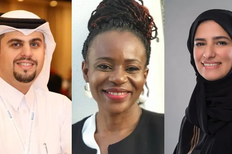 Dr. Anas Hamad (left), Dr. Phyllis Muffuh Navti and Dr. Manal Al-Zaidan