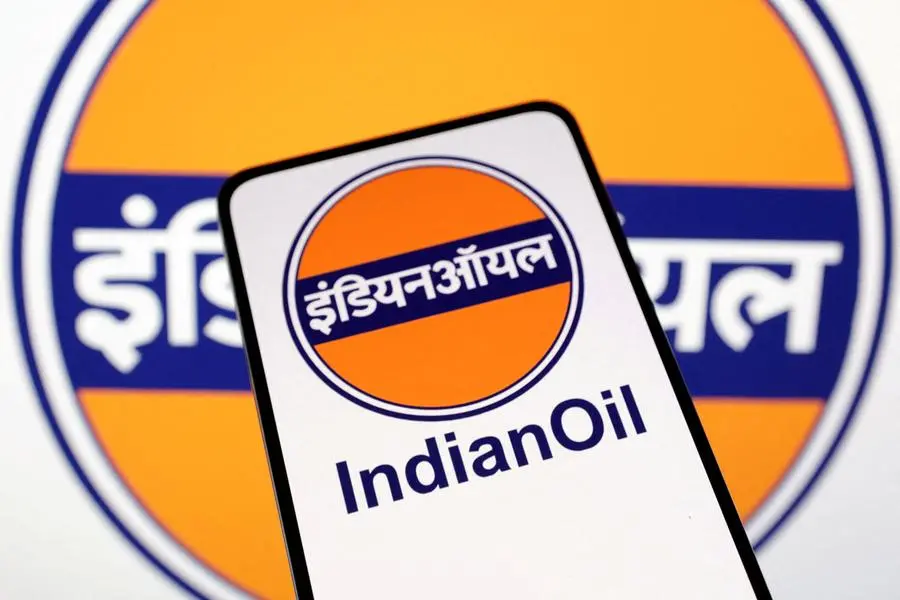 FILE PHOTO: Indian Oil Corp Ltd logo is seen displayed in this illustration taken, April 10, 2023. REUTERS/Dado Ruvic/Illustration/File Photo , Reuters/REUTERS