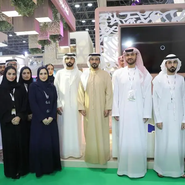 Sheikh AbdulAziz Bin Humaid Al Nuaimi unveils the “Ajman Events Calendar” at the Arabian Travel Market 2024