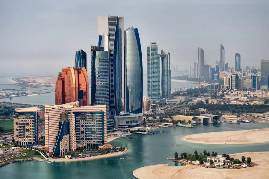 Helicopter point of view of Abu Dhabi skyline with surrounding area. Getty Images Image used for illustrative purpose.