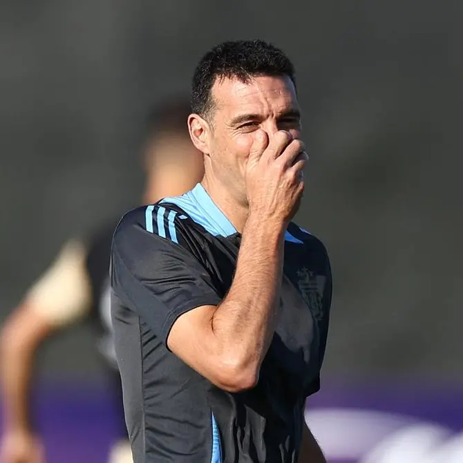 Argentina's Scaloni says balance is key in deciding who starts up front