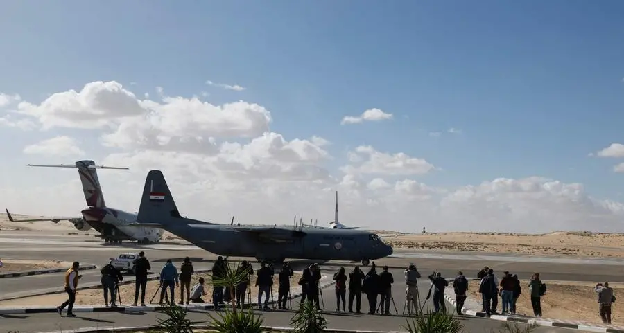 Egypt: Arish Airport welcomes second aid plane with tents for Gaza
