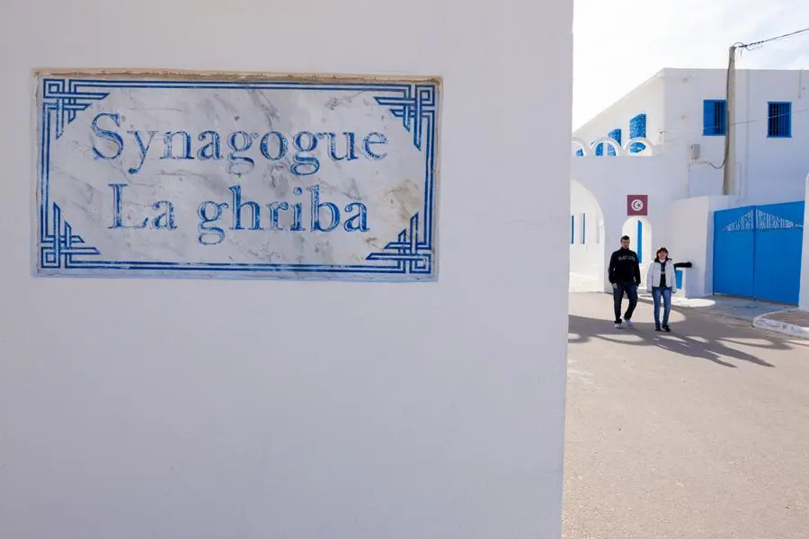 Tunisia, Djerba, December 28; 2011. -- The ancient El Ghriba Synagogue, also known as the Djerba Synagogue, is located on the Jewish village of Hara Seghira, several kilometres southwest of Houmt Souk, the capital of Djerba. (Photo by Thierry Tronnel/Corbis via Getty Images) , Corbis via Getty Images