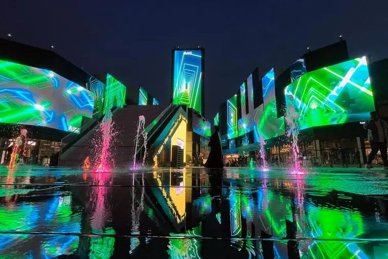 A picture shows the Boulevard entertainment city in the Saudi capital Riyadh, on January 16, 2023. (Photo by Giuseppe CACACE / AFP) , Agence France-Presse (AFP)/AFP