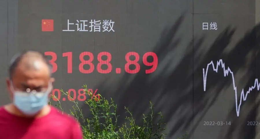 Shanghai, Hong Kong stocks rise, led by financial shares; Shenzhen stocks down