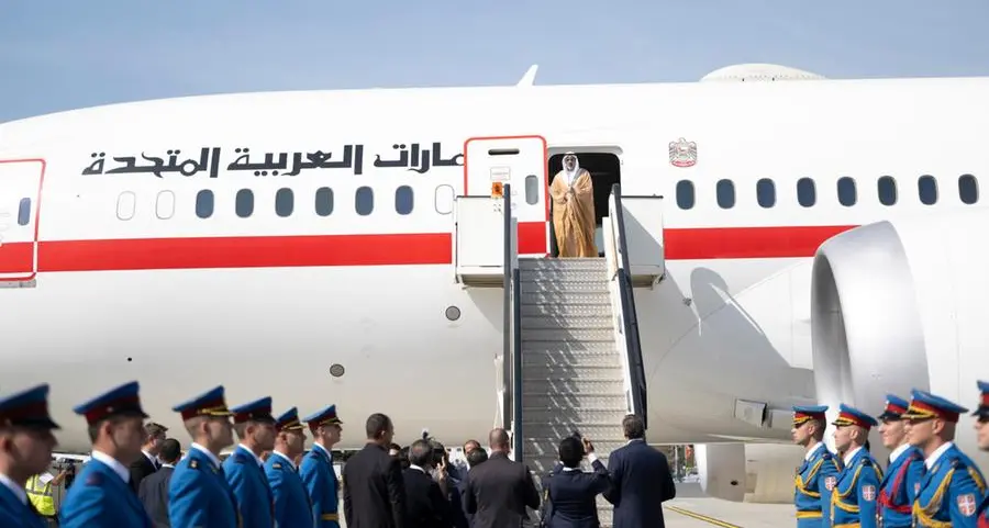 Khaled bin Mohamed bin Zayed arrives in Serbia on working visit
