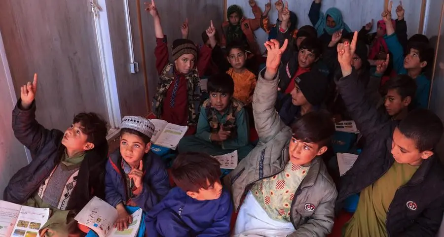 Afghan kids learn in makeshift schools six months after major quake