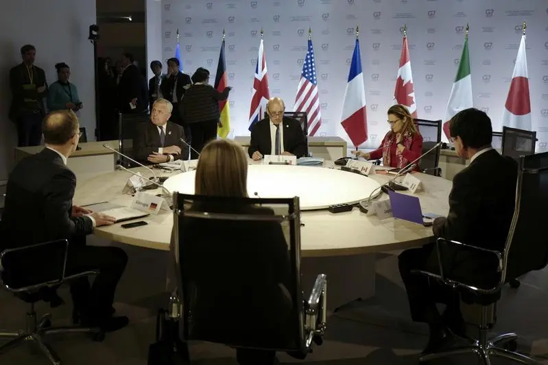 G7 foreign ministers determined to bolster Ukraine's air defence, draft statement says