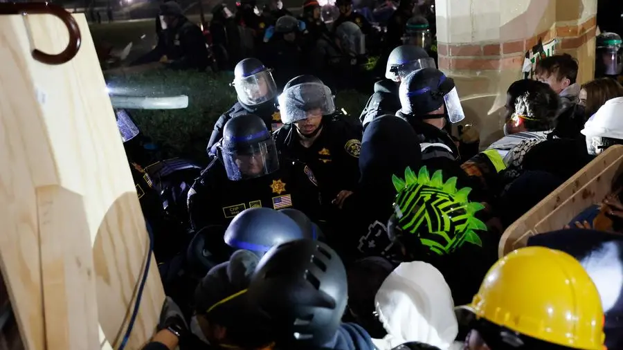 Police clash with protesters at UCLA in campus unrest over Gaza