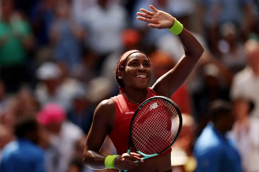 Tennis - U.S. Open - Flushing Meadows, New York, United States - September 5, 2023 Coco Gauff of the U.S. celebrates after winning her quarter final match against Latvia\\'s Jelena Ostapenko REUTERS/Brendan Mcdermid , Reuters