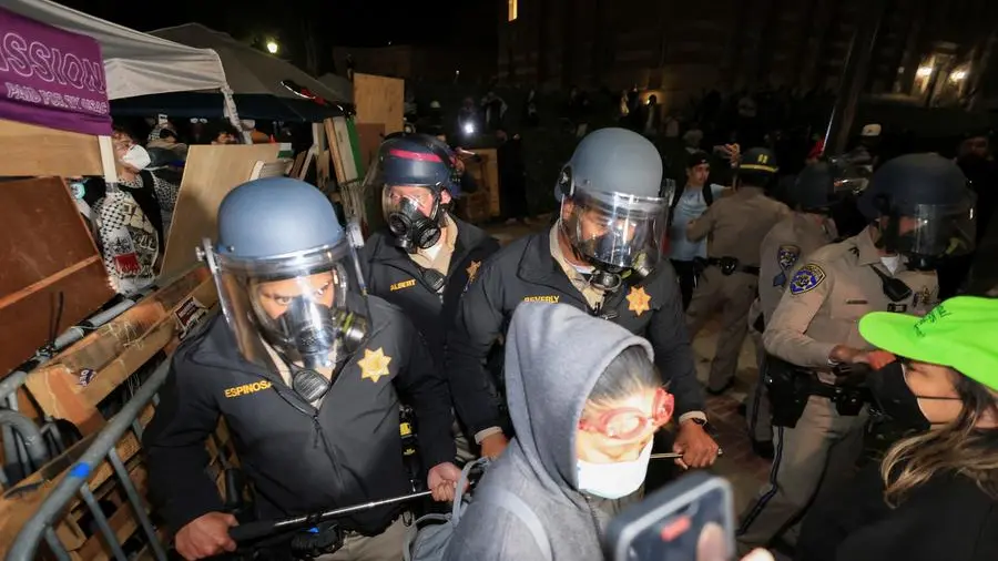 UCLA campus protests over Gaza war erupt into violent clashes