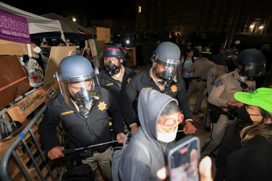 UCLA campus protests over Gaza war erupt into violent clashes