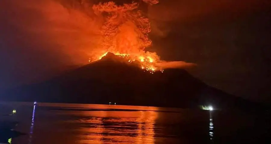 Indonesian volcano eruption forces evacuations, airport closure