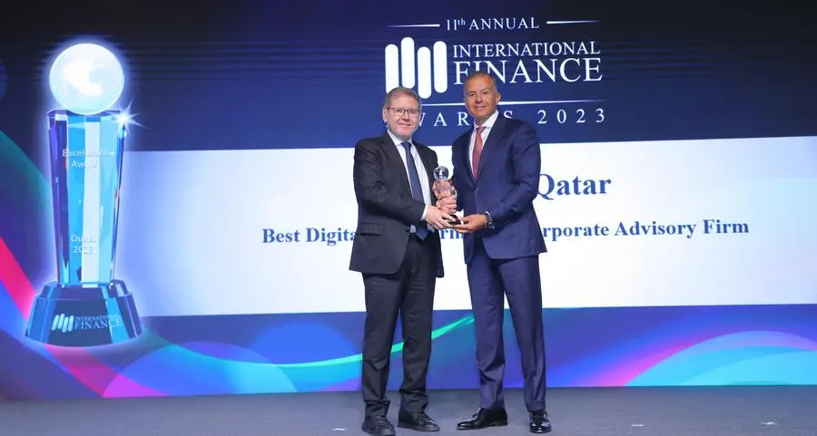 كي بي إم جي في قطر تحصد جائزة \"أفضل شركة استشارية للتحول الرقمي\" في حفل توزيع جوائز التمويل الدولي 2023
