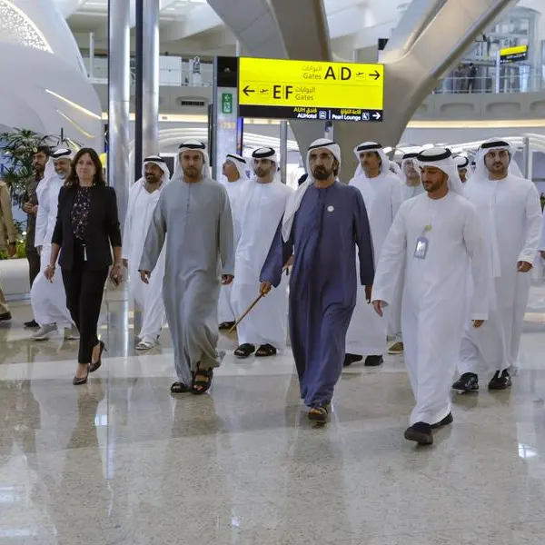 Mohammed bin Rashid visits Zayed International Airport in Abu Dhabi