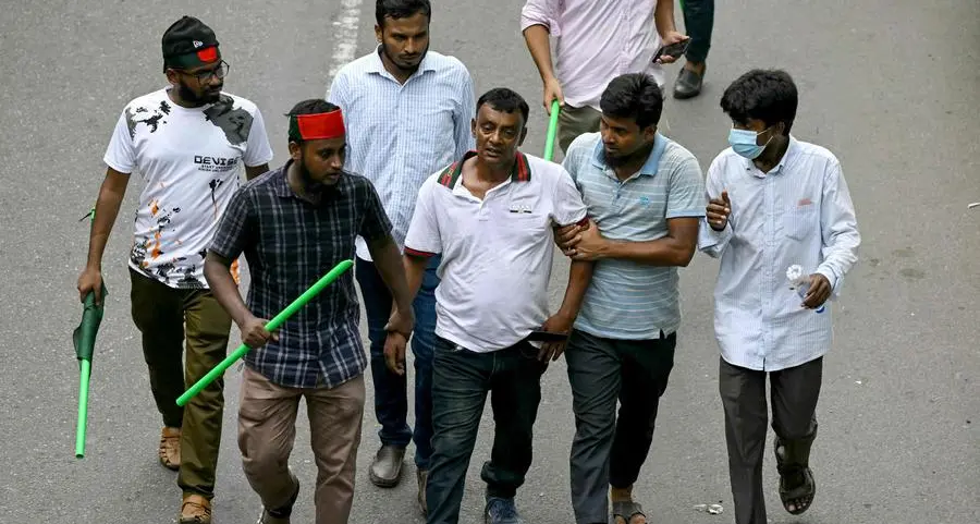 Bangladeshi students on guard as exiled PM urges show of strength