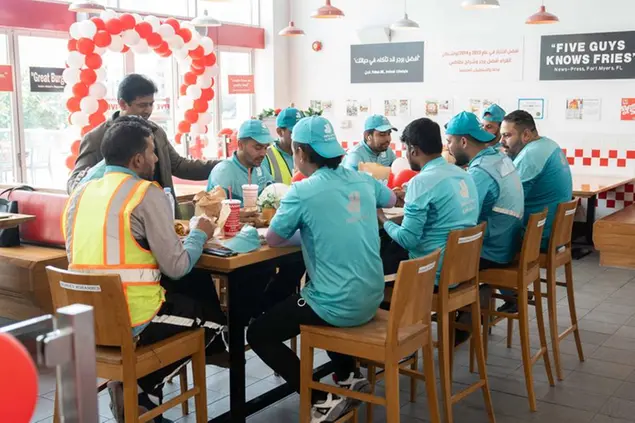 Five Guys & Deliveroo celebrate top-performing riders
