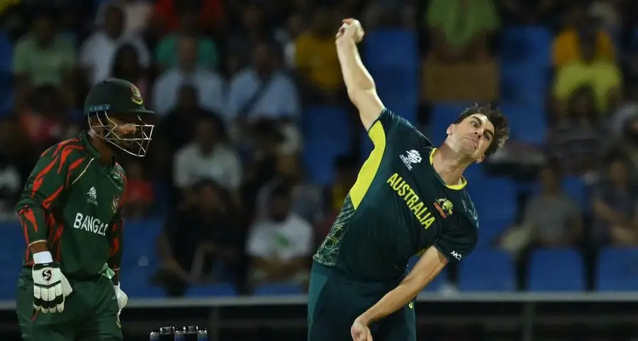 Cummins hat-trick as Australia hold Bangladesh to 140-8