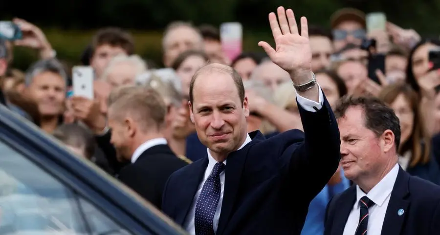Britain's Prince William says wife Kate is 'doing well'