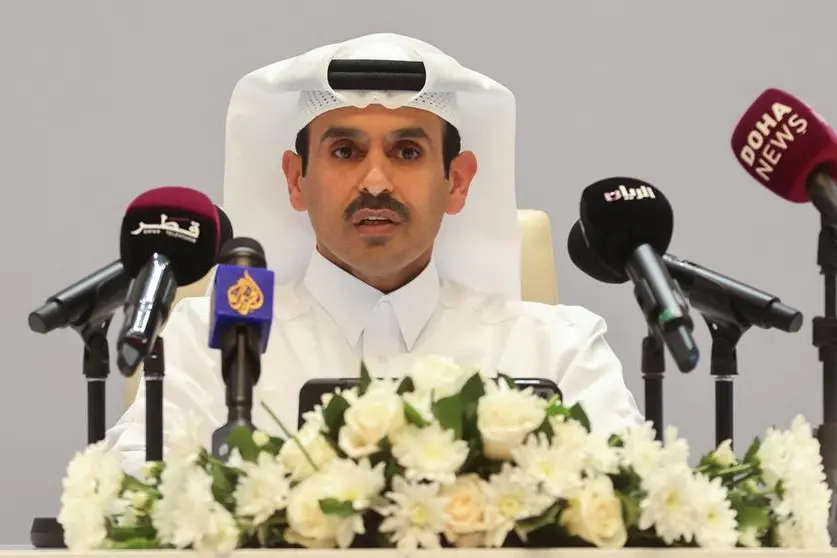 Qatar Energy CEO and Qatar\\'s State Minister for Energy Saad al-Kaabi speaks at an event announcing agreements for the construction of the world\\'s largest Blue Ammonia project in Doha, Qatar, August 31, 2022. REUTERS/Mohammed Dabbous. Image used for illustrative purpose. , Reuters