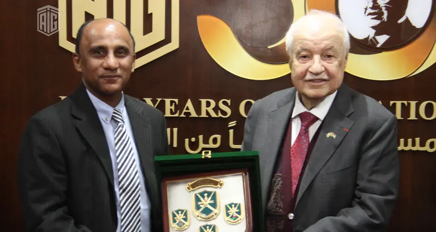 Dr. Abu-Ghazaleh explores cooperation opportunities with an Omani military delegation