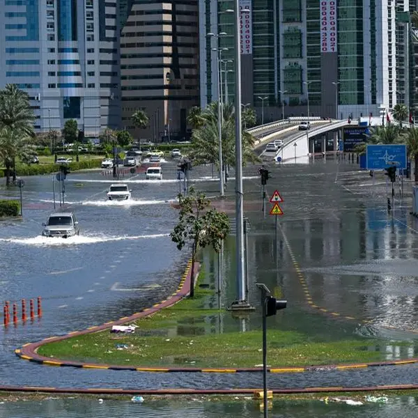 'Can't miss Friday prayers': Residents pray in building corridors due to waterlogged streets in Sharjah