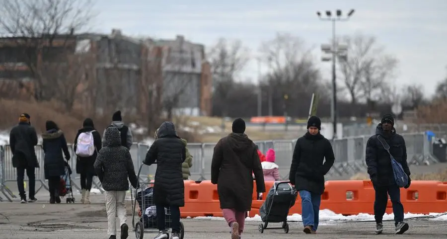 At disused New York airport, a migrant camp isolated from the city
