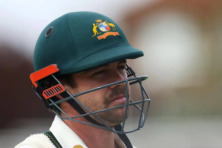 FILE PHOTO: Australia\\'s Travis Head in a cricket test against England in July. Action Images via Reuters/Andrew Boyers/File Photo
