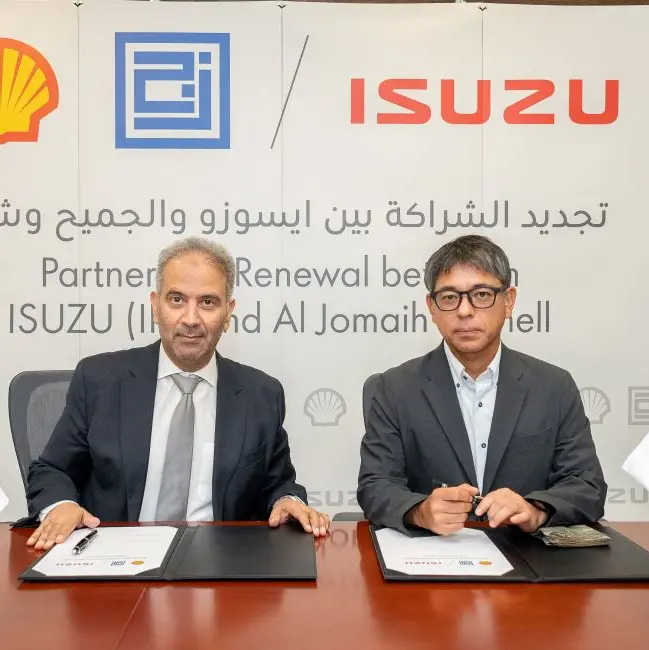 Al Jomaih and Shell Lubricating Oil Company renews its partnership with Isuzu Motors International FZE