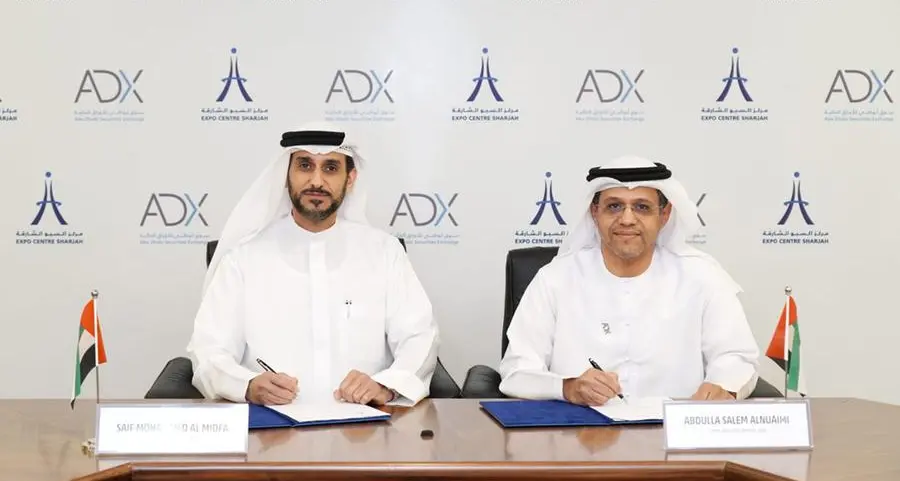 Abu Dhabi Securities Exchange partners with Expo Centre Sharjah to expand its services in Sharjah
