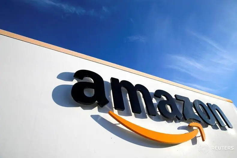 The logo of Amazon is seen at the company logistics centre in Boves, France, January 19, 2019. , Reuters Images/Pascal Rossignol