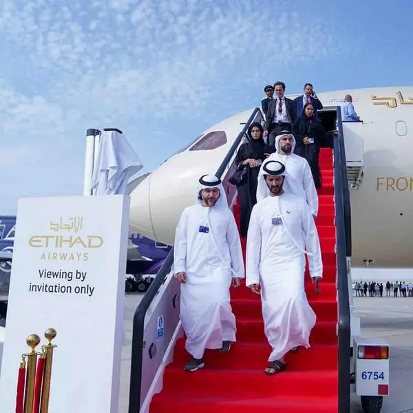 Minister of Economy visits Dubai Airshow 2023 to review innovative aerospace & aviation solutions exhibited by UAE companies