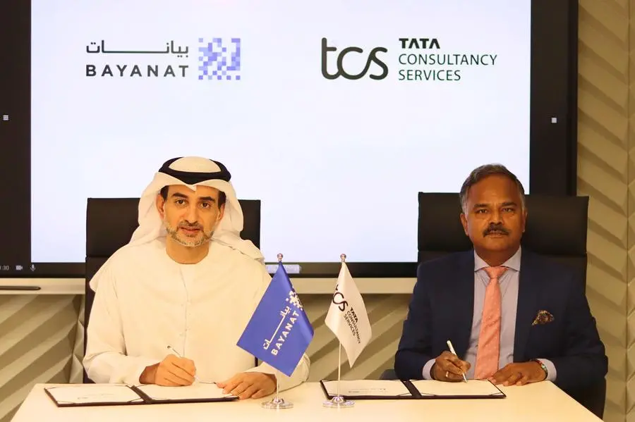 Bayanat signs a new partnership agreement with Indian conglomerate Tata Consultancy Services